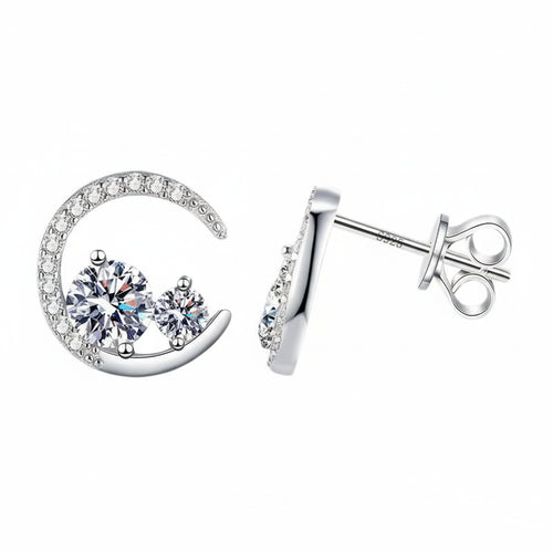 Moissanite Stud Earrings by Hadi Craft USA