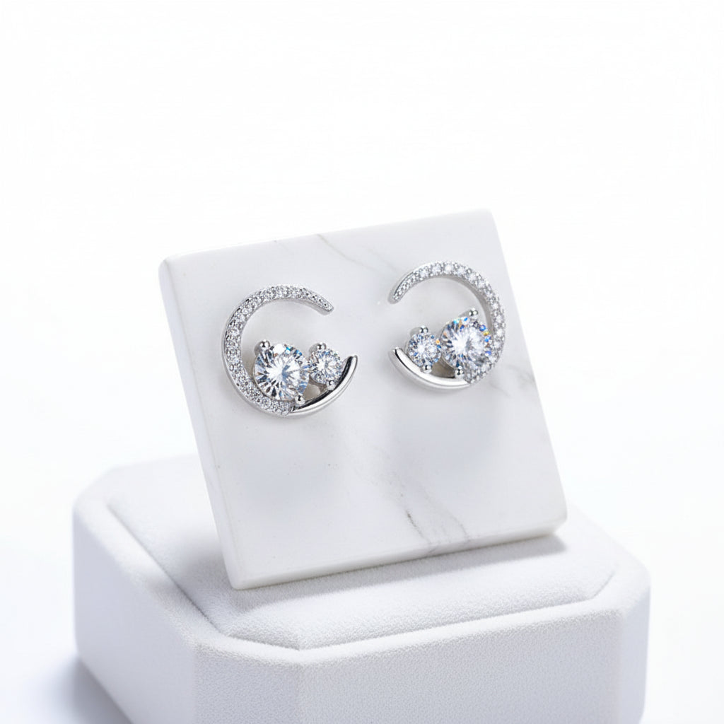Moissanite Stud Earrings by Hadi Craft USA