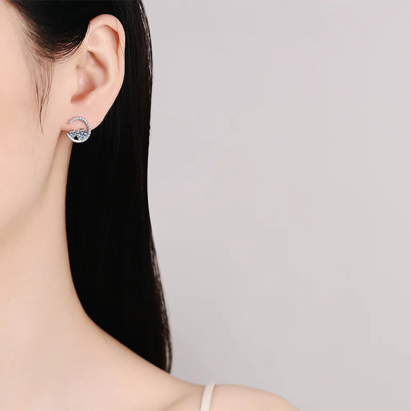 Moissanite Stud Earrings by Hadi Craft USA