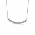 Moissanite bar Pendant Necklace, Stone Diamond Simple Balance - Hadi Craft
