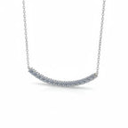 Moissanite bar Pendant Necklace, Stone Diamond Simple Balance - Hadi Craft