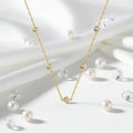 Moissanite bubble set necklace 925 Sterling Silver Moissanite - Hadi Craft