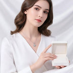 Moissanite diamond pendant necklace 1CT S925 Fine Jewelry - Hadi Craft