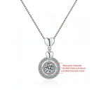 Moissanite diamond pendant necklace 1CT S925 Fine Jewelry - Hadi Craft