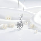 Moissanite diamond pendant necklace 1CT S925 Fine Jewelry - Hadi Craft