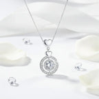 Moissanite diamond pendant necklace 1CT S925 Fine Jewelry - Hadi Craft
