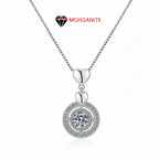 Moissanite diamond pendant necklace 1CT S925 Fine Jewelry - Hadi Craft