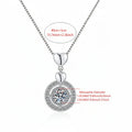 Moissanite diamond pendant necklace 1CT S925 Fine Jewelry - Hadi Craft