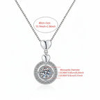 Moissanite diamond pendant necklace 1CT S925 Fine Jewelry - Hadi Craft