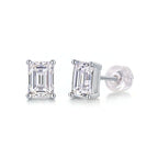 Moissanite diamond stud earrings Studs Set With Mosan Diamond Silver - Hadi Craft
