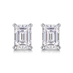 Moissanite diamond stud earrings Studs Set With Mosan Diamond Silver - Hadi Craft
