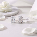 Moissanite diamond stud earrings Studs Set With Mosan Diamond Silver - Hadi Craft
