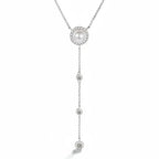 Moissanite freshwater pearl pendant necklace S925 Silver 0.5ct - Hadi Craft