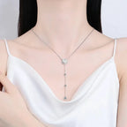 Moissanite freshwater pearl pendant necklace S925 Silver 0.5ct - Hadi Craft