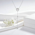 Moissanite freshwater pearl pendant necklace S925 Silver 0.5ct - Hadi Craft