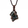 Natural Stone Mesh Pocket Necklace – Crystal Agate Handmade Adjustable Pendant Jewelry - Hadi Craft