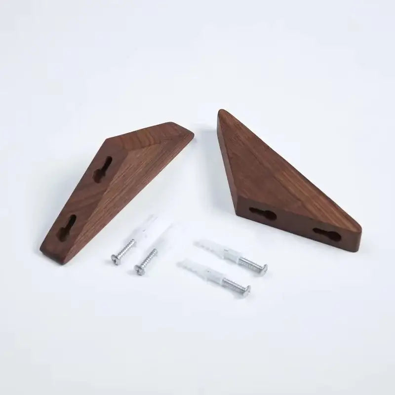 Natural Wood Wall Hook – Oak/Walnut Coat & Key Holder Hanger - Hadi Craft