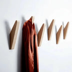 Natural Wood Wall Hook – Oak/Walnut Coat & Key Holder Hanger - Hadi Craft