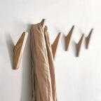 Natural Wood Wall Hook – Oak/Walnut Coat & Key Holder Hanger - Hadi Craft