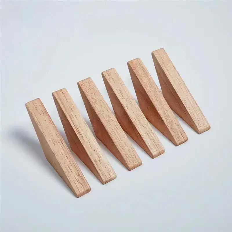 Natural Wood Wall Hook – Oak/Walnut Coat & Key Holder Hanger - Hadi Craft