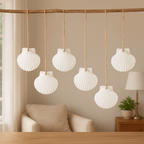 Natural scallop shell ornaments 16PCS for home decor - Hadi Craft