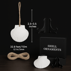 Natural scallop shell ornaments 16PCS for home decor - Hadi Craft