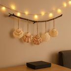 Natural scallop shell ornaments Sea Shells With Rope for Home Decor - Hadi Craft