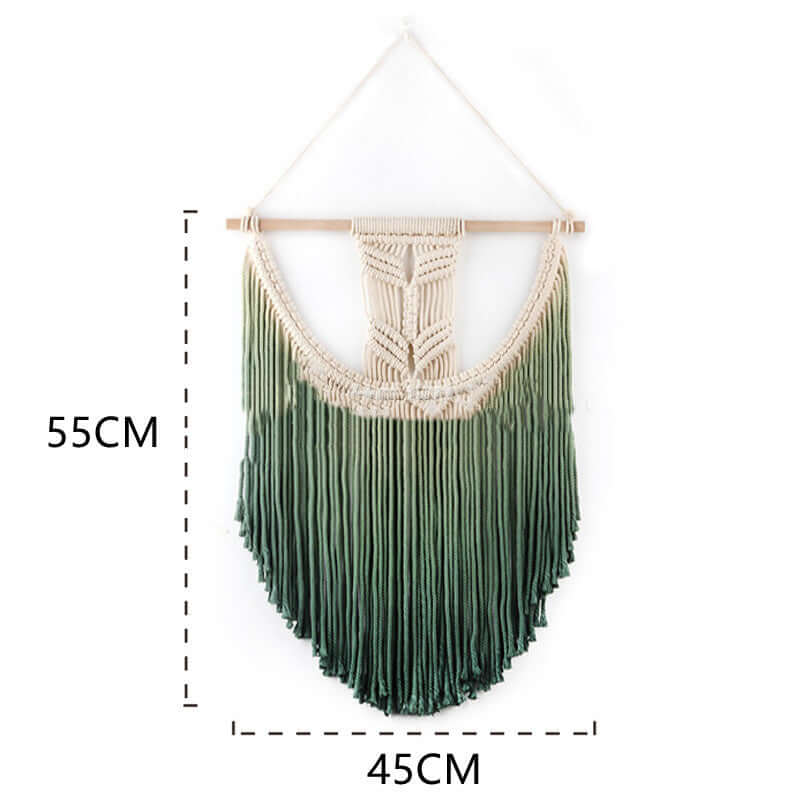 Nordic Boho Wall Hanging – Handmade Wooden Tapestry Decor - Hadi Craft
