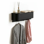 Nordic wall shelf organizer with Hooks Entryway Coat & Key Organizer - Hadi Craft