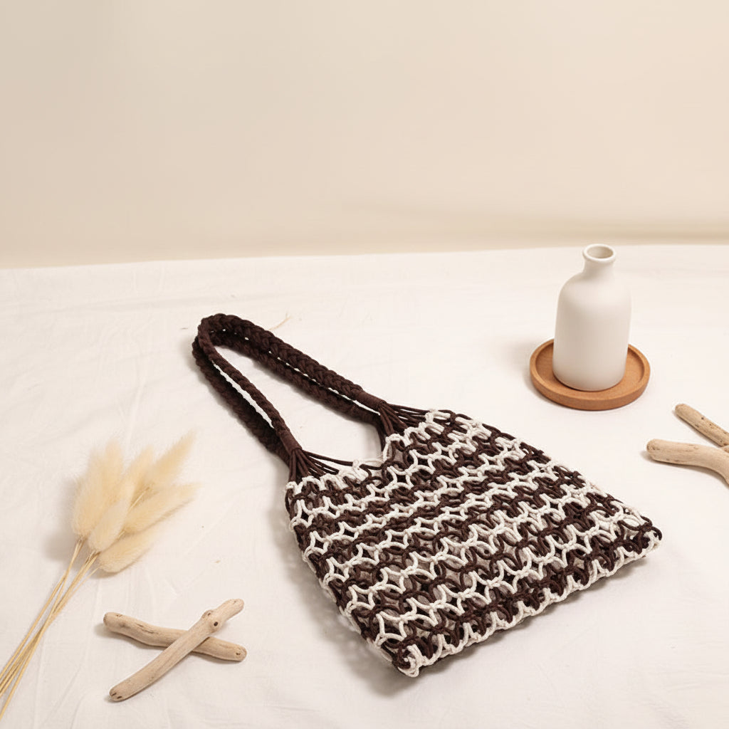 Straw Woven Bag With Lace Up Pattern Suitable For Women Beach Vacation Beach Bag