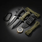 Outdoor Tactical Fixed Blade Hunting Knife with Rubber Handle - Hadi Craft