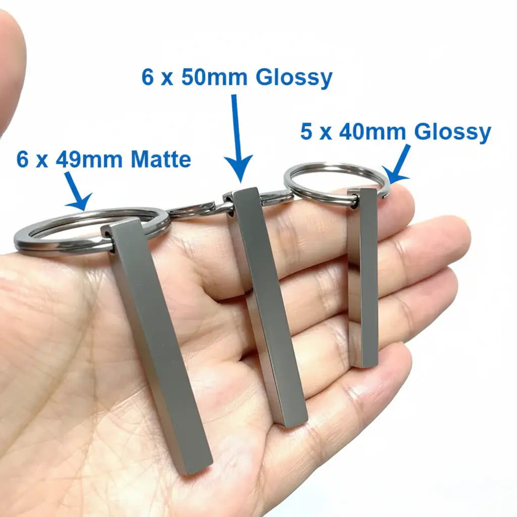 Personalized 3D Keychain 4 Sided Engraving - Hadi Craft