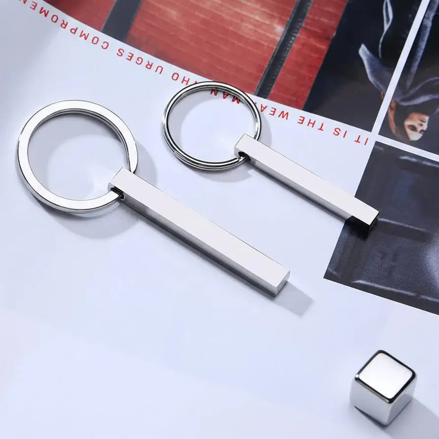 Personalized 3D Keychain 4 Sided Engraving - Hadi Craft