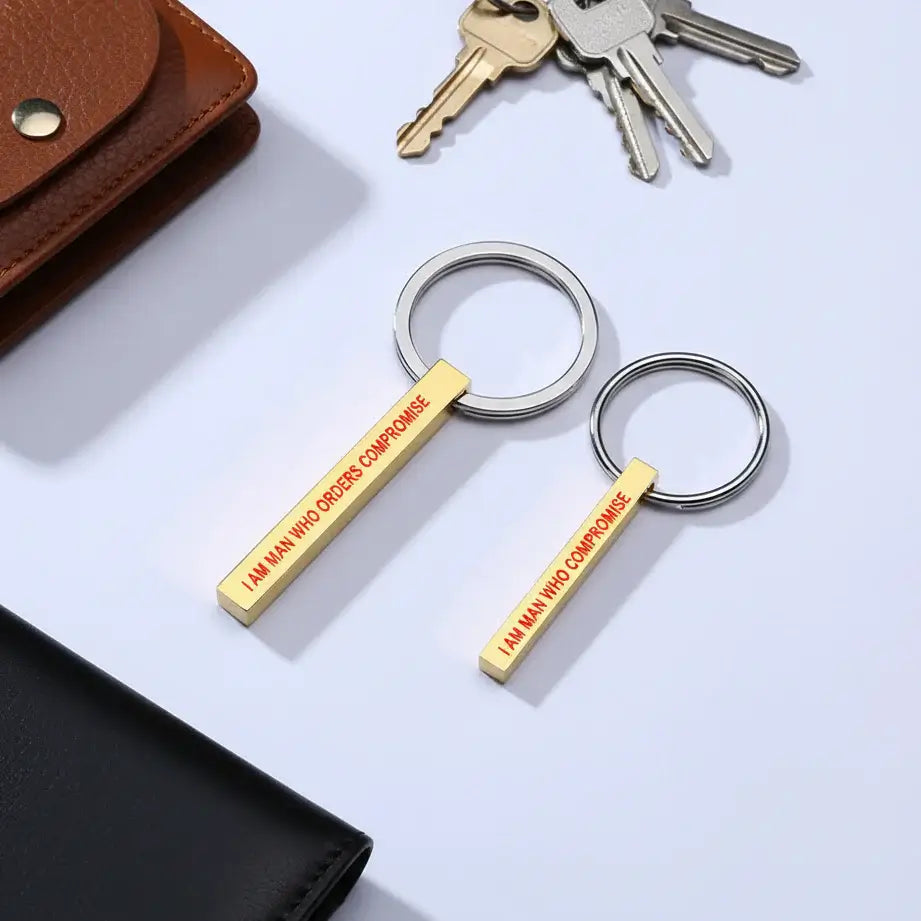 Personalized 3D Keychain 4 Sided Engraving - Hadi Craft