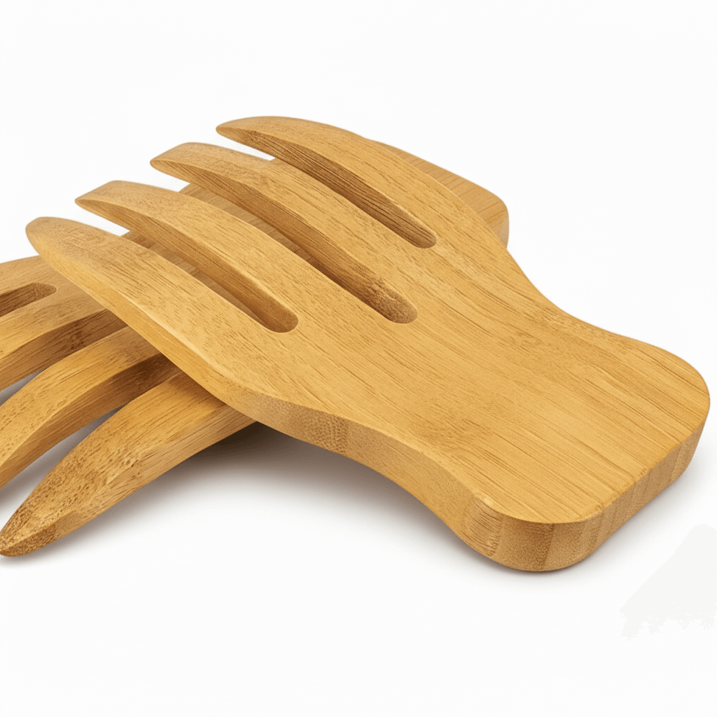 Personalized Bamboo Salad Hands for Stylish Serving