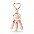 Personalized Birthstone Keychain Stainless Steel - Hadi Craft