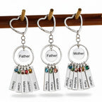 Personalized Birthstone Keychain Stainless Steel - Hadi Craft