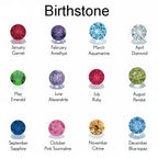 Personalized Birthstone Keychain Stainless Steel - Hadi Craft