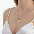 Personalized Heart Star Necklace Custom Name Stainless Steel Jewelry - Hadi Craft