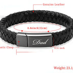 Personalized Leather Memorial Bracelet – Stainless Steel Urn Keepsake - Hadi Craft