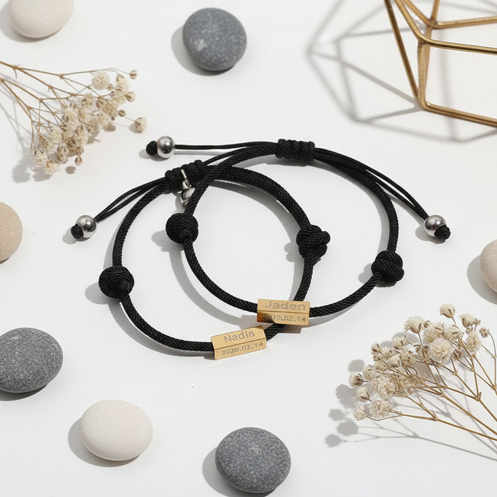 Personalized Magnetic Couple Bracelets | Hadi Craft USA