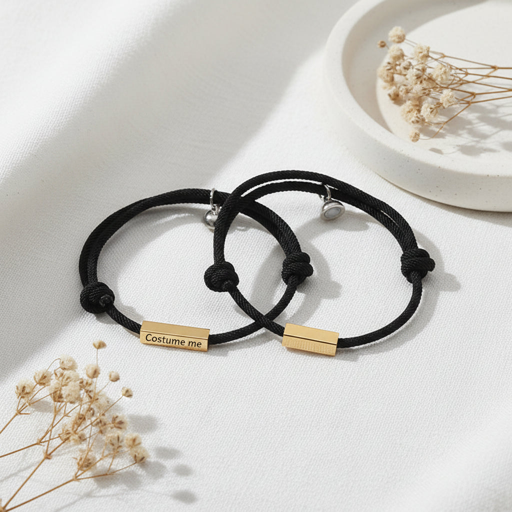 Personalized Magnetic Couple Bracelets | Hadi Craft USA