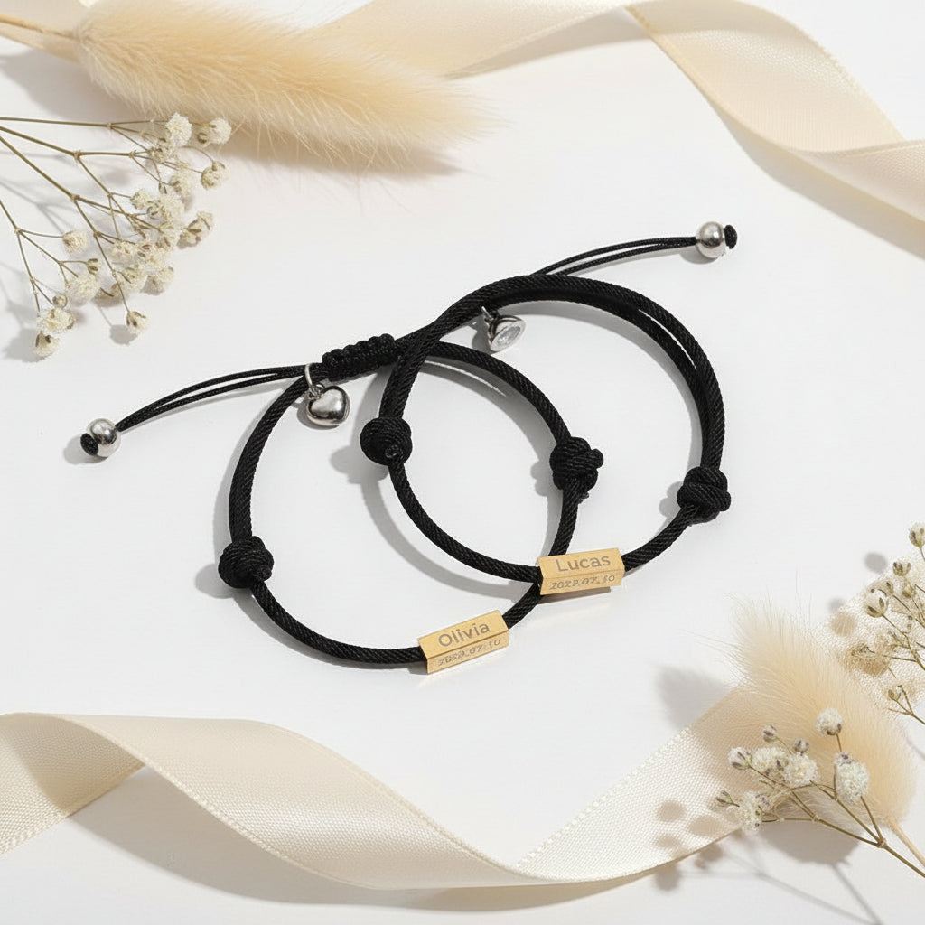 Personalized Magnetic Couple Bracelets | Hadi Craft USA