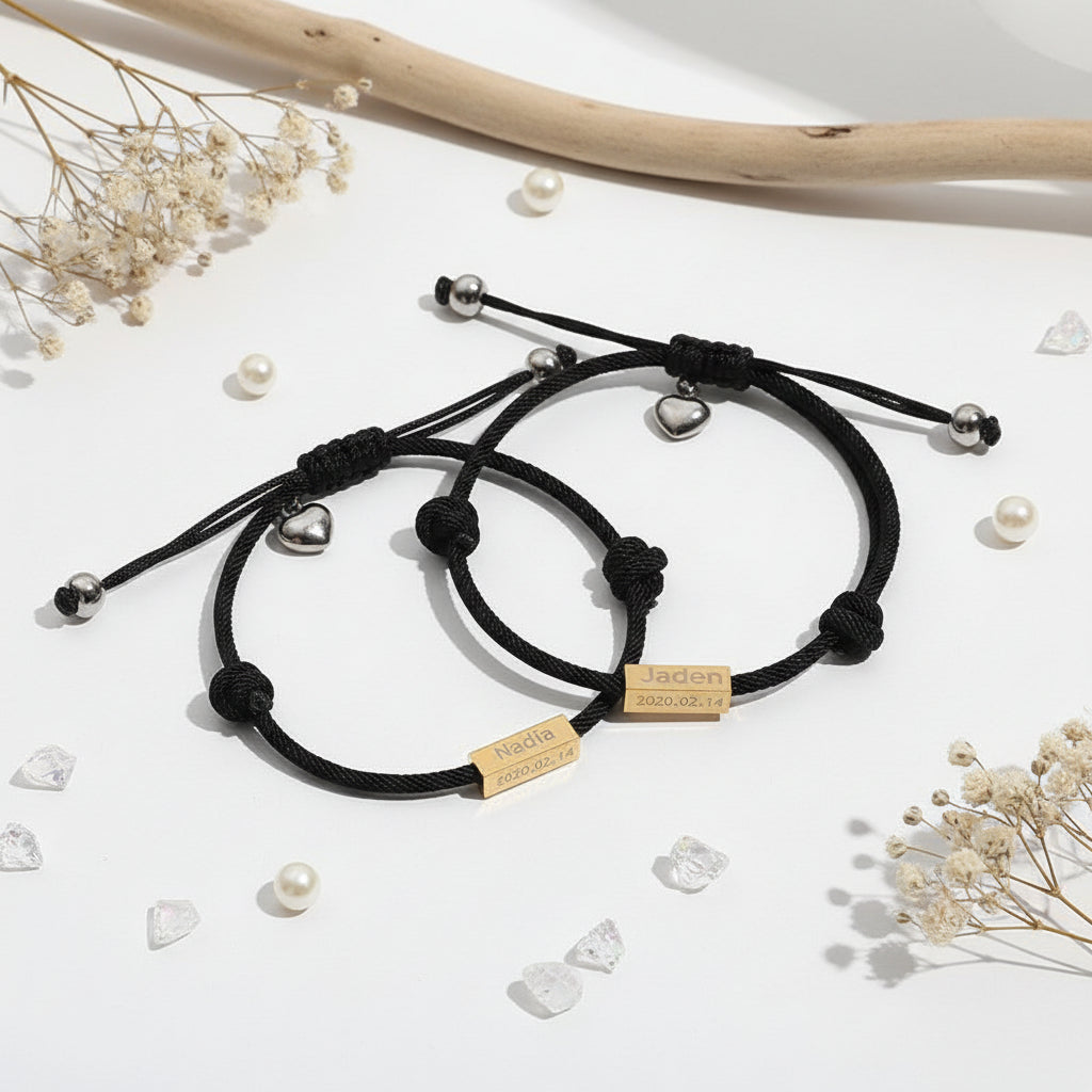 Personalized Magnetic Couple Bracelets | Hadi Craft USA