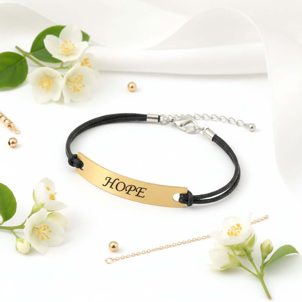 Personalized Name Bar Bracelet – Custom Engraved Gift for Couples - Hadi Craft