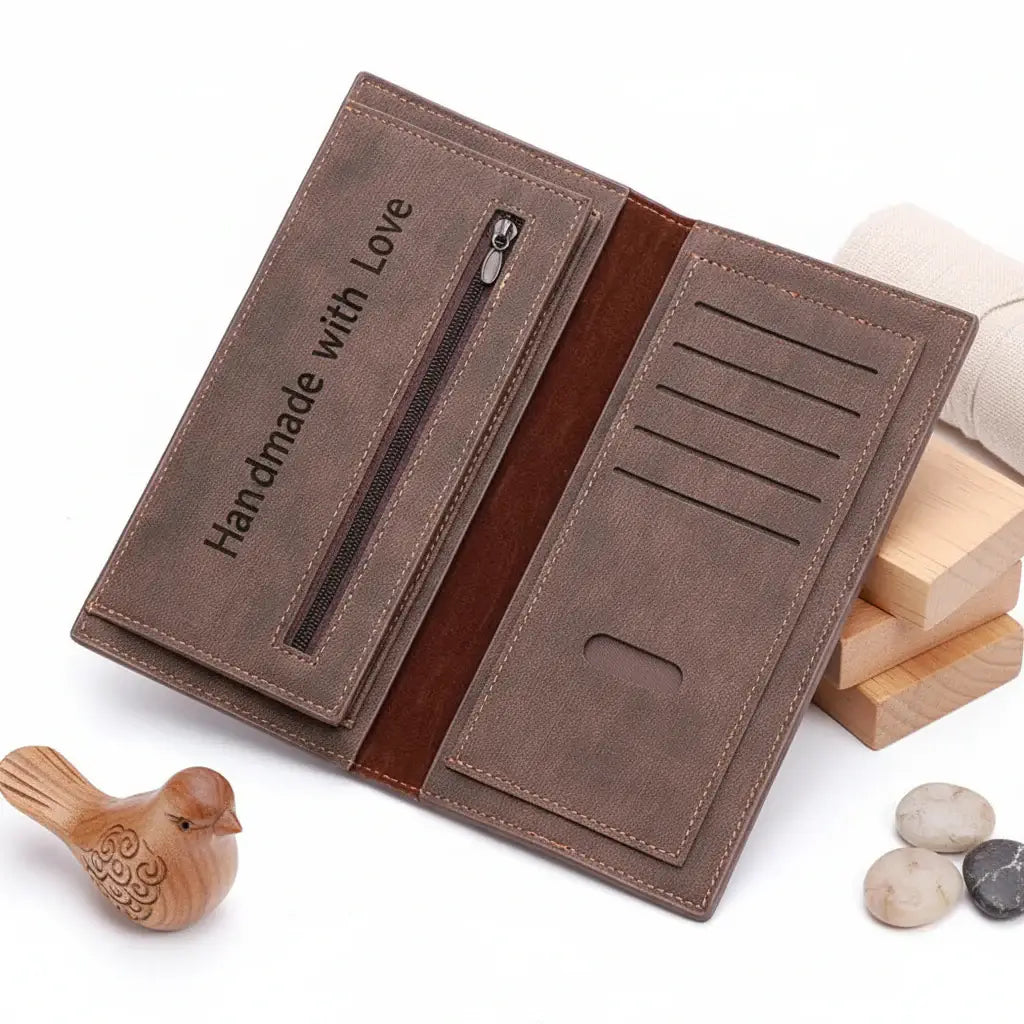 Personalized Photo Engraved Wallet Leather - Hadi Craft