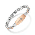 Personalized Titanium Steel Heart Bracelet Magnetic Lettering Jewelry - Hadi Craft