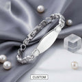 Personalized Titanium Steel Heart Bracelet Magnetic Lettering Jewelry - Hadi Craft