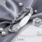 Personalized Titanium Steel Heart Bracelet Magnetic Lettering Jewelry - Hadi Craft