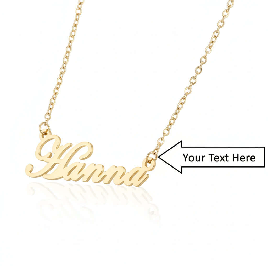 Personalized Titanium Steel Name Necklace – Personalized necklace - Hadi Craft